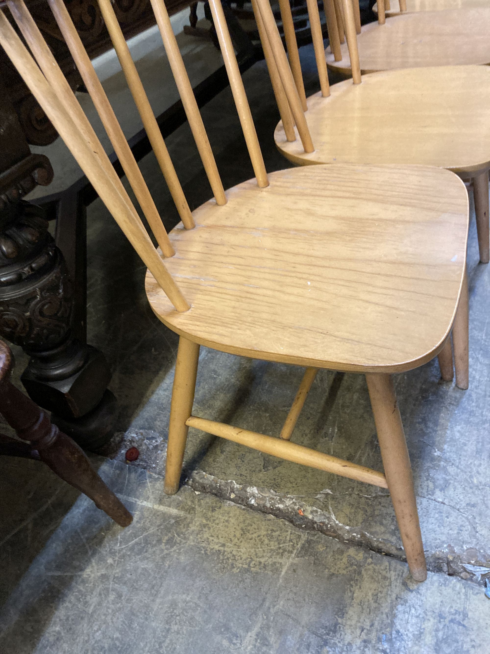 A set of six ZPM Randomsko mid century chairs